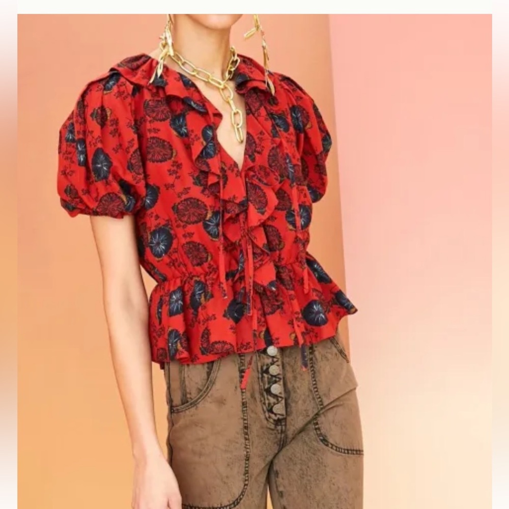 Ulla Johnson Floral Cotton Top